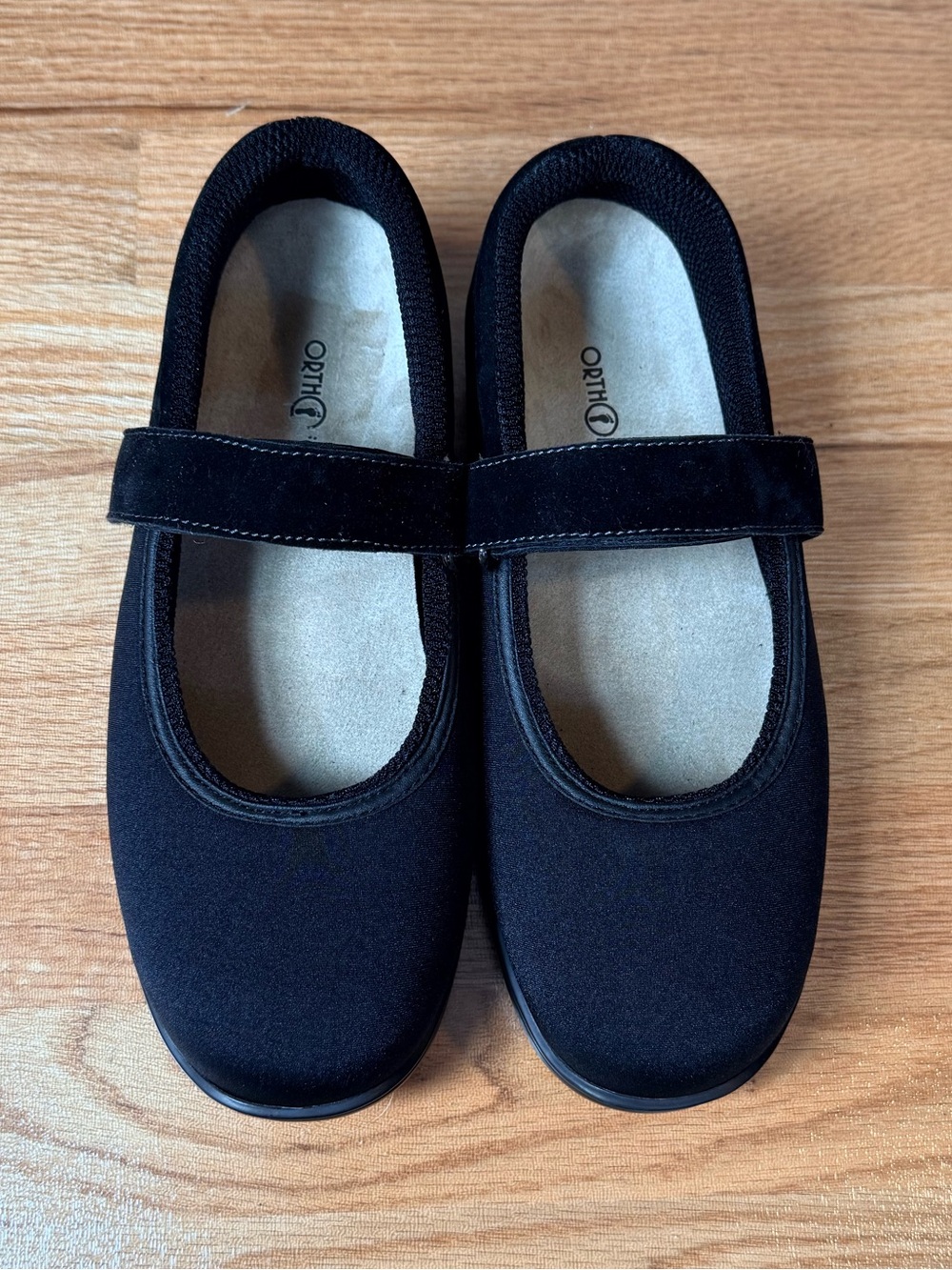 Orthofeet Black Mary Jane Shoes